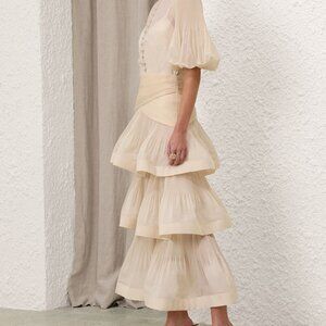 Zimmermann  PLEATED TIERED SKIRT AND TOP SET
